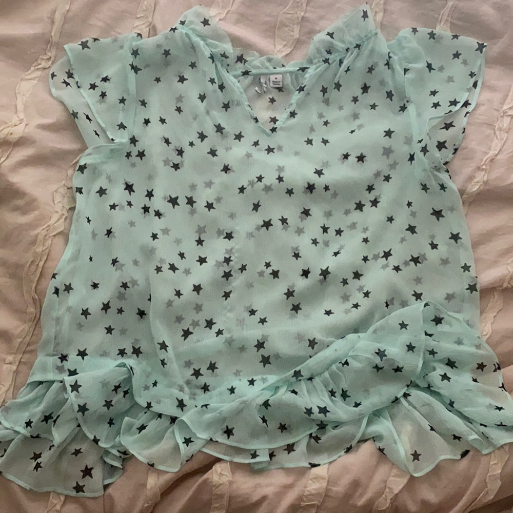 Short sleeve t-shirt, see through, M, Green-black